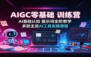AIGC零基础训练营:AI基础认知,提示词全阶教学,多款主流AI工具实操课程