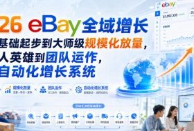 2026 eBay全域增长,从0基础起步到大师级规模化放量,从个人英雄到团队运作,建立自动化增长系统