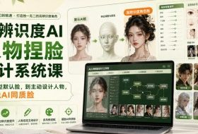 高辨识度AI人物捏脸设计系统课，从模型默认脸，到主动设计人物，摆脱AI同质脸