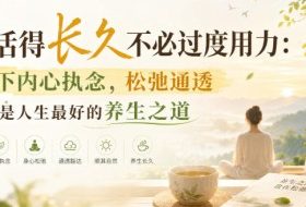 付费文章：想活得长久不必过度用力：放下内心执念，松弛通透才是人生最好的养生之道