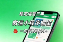 （20077期）月收益稳定1W+的微信小程序，前期积累客户，后期躺平养老，小白轻松上手