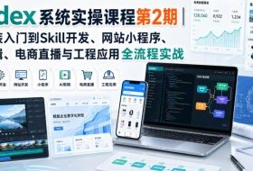 Codex系统实操课程第2期｜从安装入门到Skill开发、网站小程序、AI剪辑、电商直播与工程应用全流程实战