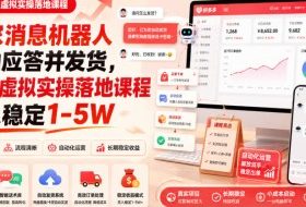 买家消息机器人自动应答并发货,多多虚拟实操落地课程月入稳定1-5W【揭秘】