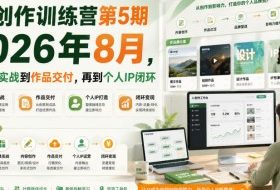 AI创作训练营第5期2026年8月,从工具实战到作品交付,再到个人IP闭环
