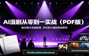 AI漫剧从零到一实战(PDF版):剧本图片运镜剪辑,多风格AI漫剧落地教学