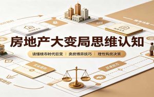 房地产大变局思维认知:读懂楼市时代巨变,卖房博弈技巧,理性购房决策