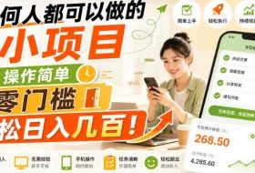 任何人都可以做的小项目:操作简单,零门槛轻松日入几百!【揭秘】