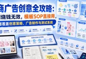 电商广告创意全攻略:告别烧钱无效,模板SOP直接用,全面覆盖创意策略、广告制作与测试系统【原创双语字幕】
