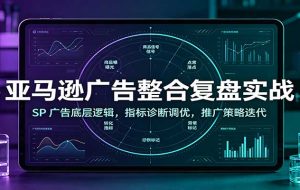 亚马逊广告整合复盘实战：SP广告底层逻辑，指标诊断调优，推广策略迭代