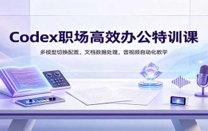 Codex职场高效办公特训课:多模型切换配置,文档数据处理,音视频自动化教学