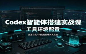 Codex智能体搭建实战课:工具环境配置,自定义技能开发,多业务自动化教学