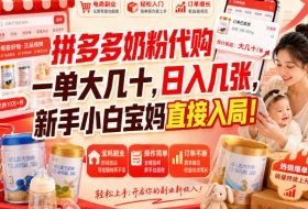 拼多多奶粉代购一单大几十，日入几张，新手小白宝妈直接入局！【揭秘】