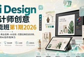 Ai Design设计师创意赋能班第1期2026｜工具入门‑商业品牌‑AI动效‑完整全案实战训练，提升设计师AI创作竞争力