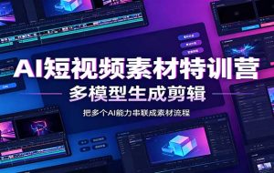 AI短视频素材特训营:Codex本地部署实操,多模型生成剪辑,爆量素材挖掘教学