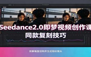 Seedance2.0即梦视频创作课:剧本式视频制作,同款复刻技巧,多行业案例落地教学