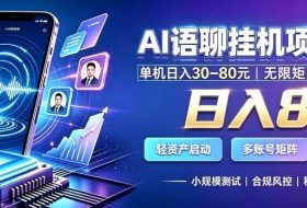 AI聊天挂G项目,日入800+,适用个人副业,支持工作室矩阵操作,放大收益【揭秘】