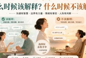 付费文章:什么时候该解释?什么时候不该解释?