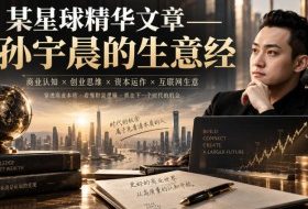 某星球精华文章——孙宇晨的生意经