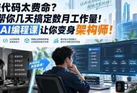 手敲代码太费命?AI帮你几天搞定数月工作量!这套AI编程课让你变身架构师!【原创双语字幕】