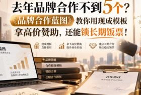 去年品牌合作不到5个?《品牌合作蓝图》教你用现成模板拿高价赞助,还能锁长期饭票!【原创双语字幕】