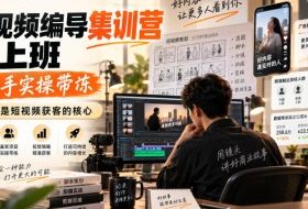 短视频编导集训营线上班，手把手实操带冻，投放才是短视频获客的核心