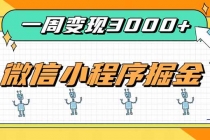 （20194期）一周3000+的微信小程序，通过四种变现方式稳定增收，最强积累型副业