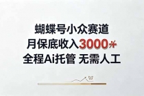 （20323期）视频号小众领域，月收入3000+， 全程Ai托管操作  新人2天学会！