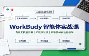 WorkBuddy智能体实战课:自定义技能开发,知识库对接,多场景AI自动化教学