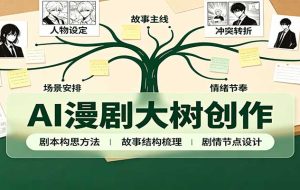 AI漫剧大树创作:剧本构思课程讲解,软件插件配置,配套工具资料完整梳理