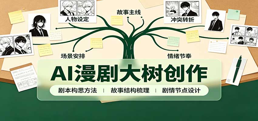 AI漫剧大树创作:剧本构思课程讲解,软件插件配置,配套工具资料完整梳理 AI漫剧大树创作:剧本构思课程讲解,软件插件配置,配套工具资料完整梳理