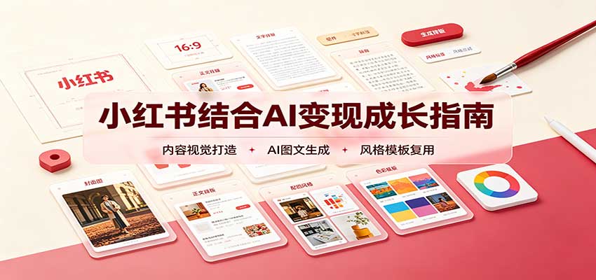 小红书结合AI变现成长指南:账号精准定位,内容视觉打造,搭建可复制流量获客体系 小红书结合AI变现成长指南:账号精准定位,内容视觉打造,搭建可复制流量获客体系