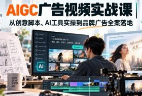 AIGC广告视频实战课|从创意脚本、AI工具实操到品牌广告全案落地
