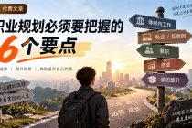 (20422期)付费文章:职业规划必须要把握的6个要点
