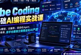 Vibe Coding零基础AI编程实战课-无水印,整合主流AI模型、云服务、自动化Agent、海内外支付体系,新手也能独立做商业化AI产品