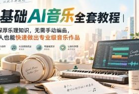零基础AI音乐全套教程|不用深厚乐理知识,无需手动编曲,普通人也能快速做出专业级音乐作品