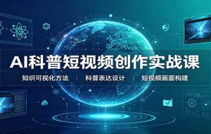 AI科普短视频创作实战课:配套要点文档,文案与视频提示词模板教学