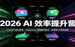 2026 AI效率提升营：ChatGPT核心用法，Midjourney绘图指令技巧，多领域AI落地实操