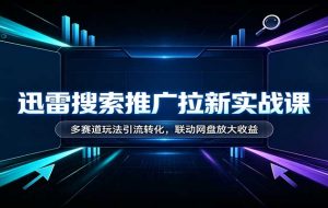 迅雷搜索推广拉新实战课:多赛道玩法引流转化,联动网盘放大收益