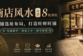商店风水自学8集课程|店铺选址布局,打造旺财旺铺实操教学