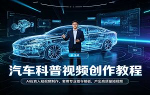 汽车科普视频创作教程:AI仿真人短视频制作,套用专业指令模板,产出高质量短视频