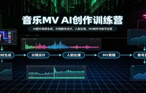 音乐MV AI创作训练营：AI图片视频生成，分镜脚本设计，人脸处理，MV制作与账号运营