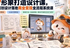 IP形象打造设计课,IP策划设计落地商业变现全流程系统课
