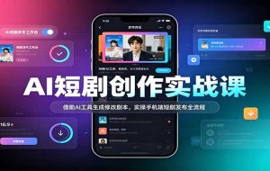 AI短剧创作实战课：借助AI工具生成修改剧本，实操手机端短剧发布全流程
