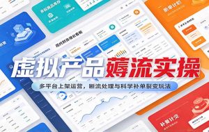 虚拟产品薅流实操:多平台上架运营,断流处理与科学补单裂变玩法