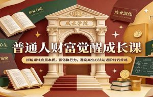 普通人财富觉醒成长课:拆解赚钱底层本质,强化执行力,通晓商业心法与进阶赚钱策略