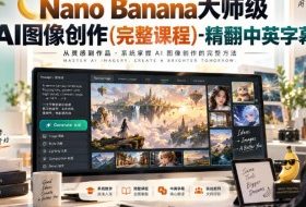 【无水印】Nano Banana大师级AI图像创作(完整课程)-精翻中英字幕