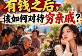 某公众号付费文章：有钱之后，该如何对待穷亲戚？
