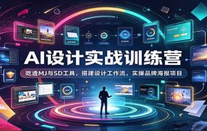 AI设计实战训练营:吃透MJ与SD工具,搭建设计工作流,实操品牌海报项目