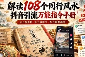 解读108个同行风水抖音引流万能指令手册,怎么找素材·怎么做指令·怎么越磨越亮【文档】