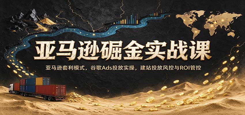 亚马逊掘金实战课:亚马逊套利模式,谷歌Ads投放实操,建站投放风控与ROI管控 亚马逊掘金实战课:亚马逊套利模式,谷歌Ads投放实操,建站投放风控与ROI管控